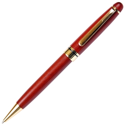 Budget Friendly Rose Wooden Ballpoint Pen with Black Medium Tip Point Refill By Lanier Pens