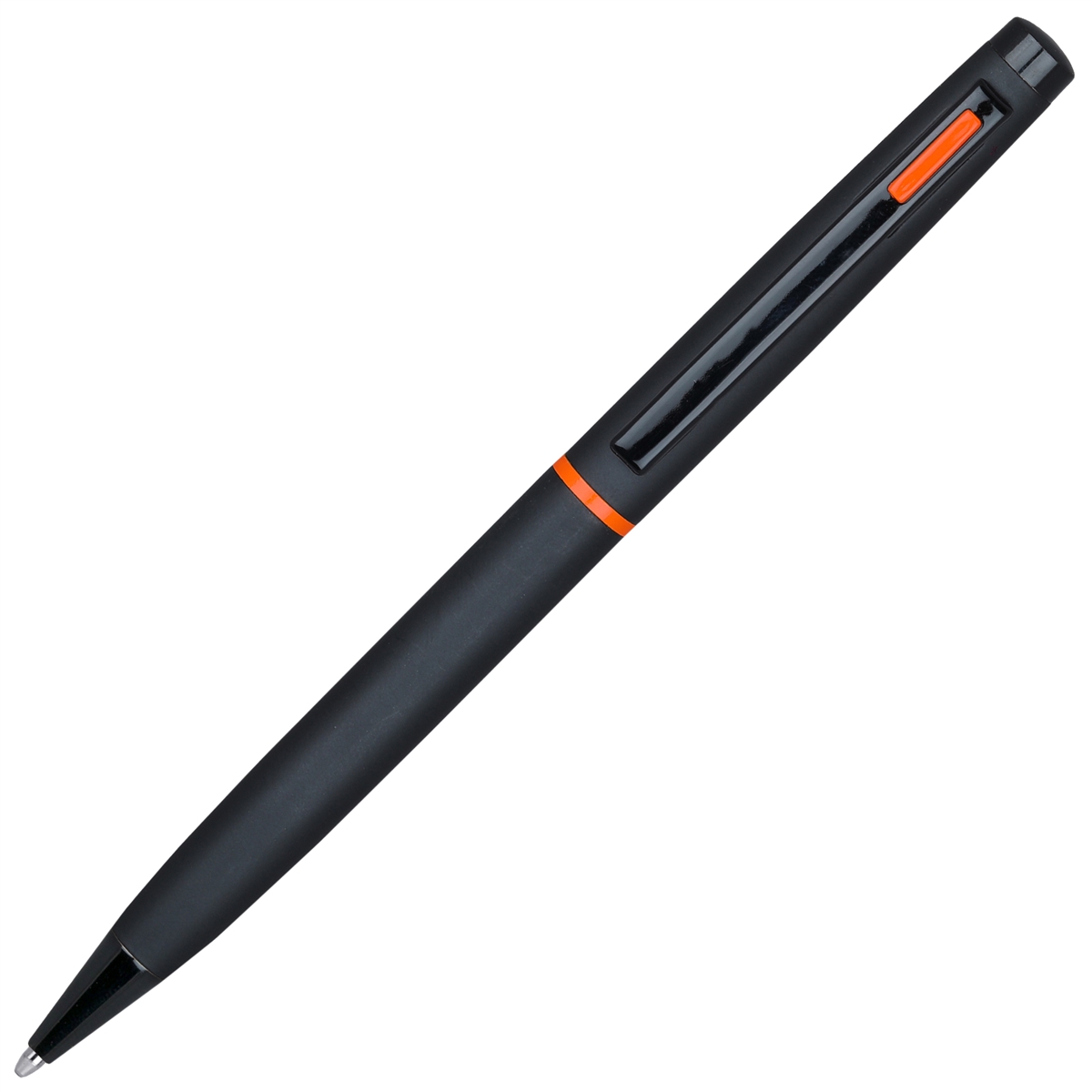 4G Ball Pen – Matt Black with Orange Accents by Lanier Pens