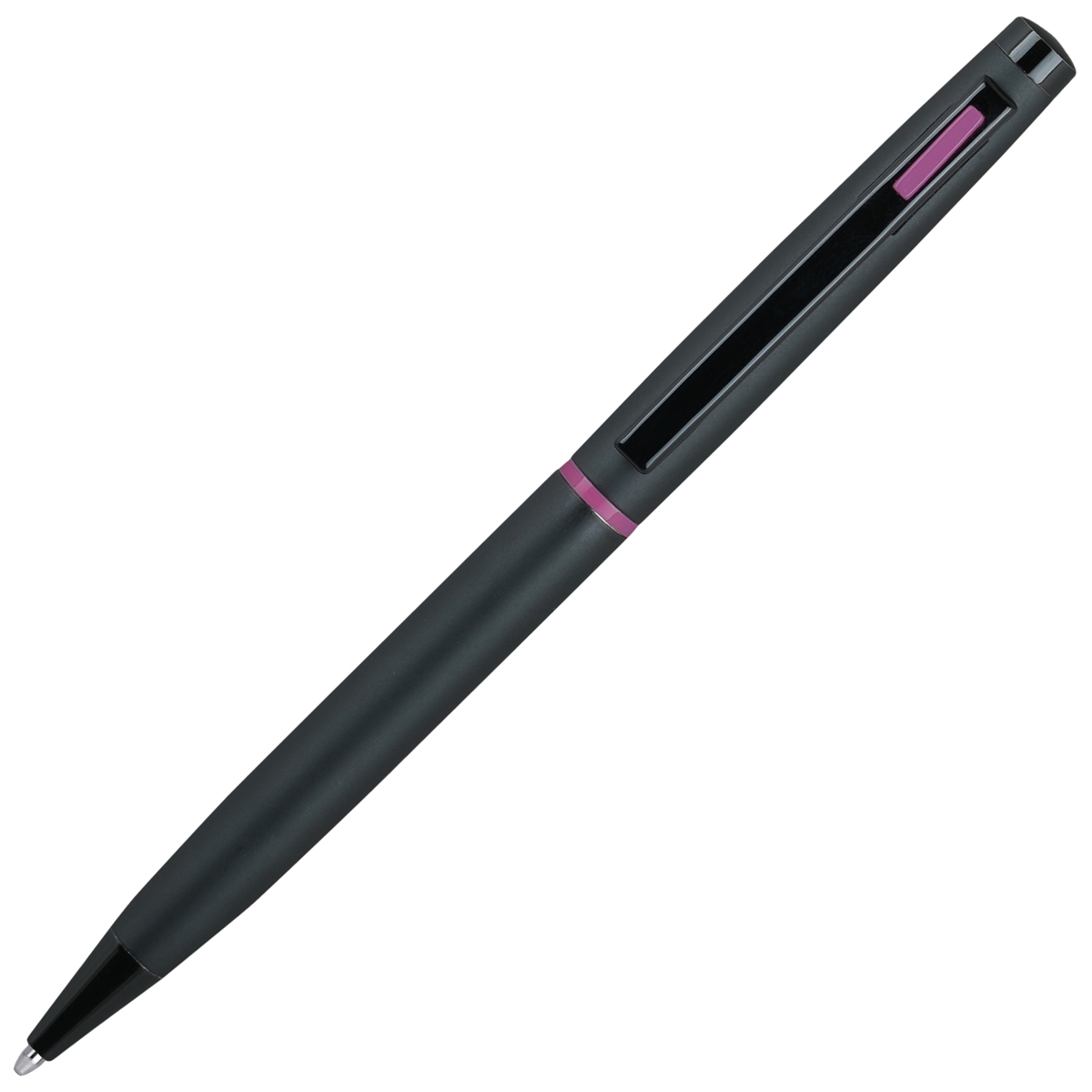 4G Ball Pen – Matt Black with Purple Accents by Lanier Pens