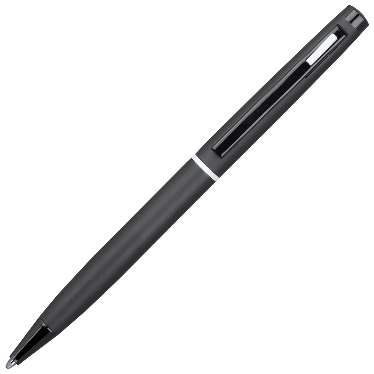 4G Ball Pen – Matt Black with White Accents by Lanier Pens