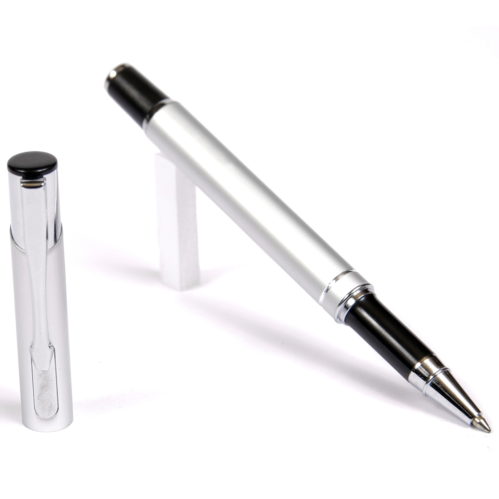 Budget Friendly JJ Rollerball Pen - Silver with Medium Tip Point By Lanier Pens