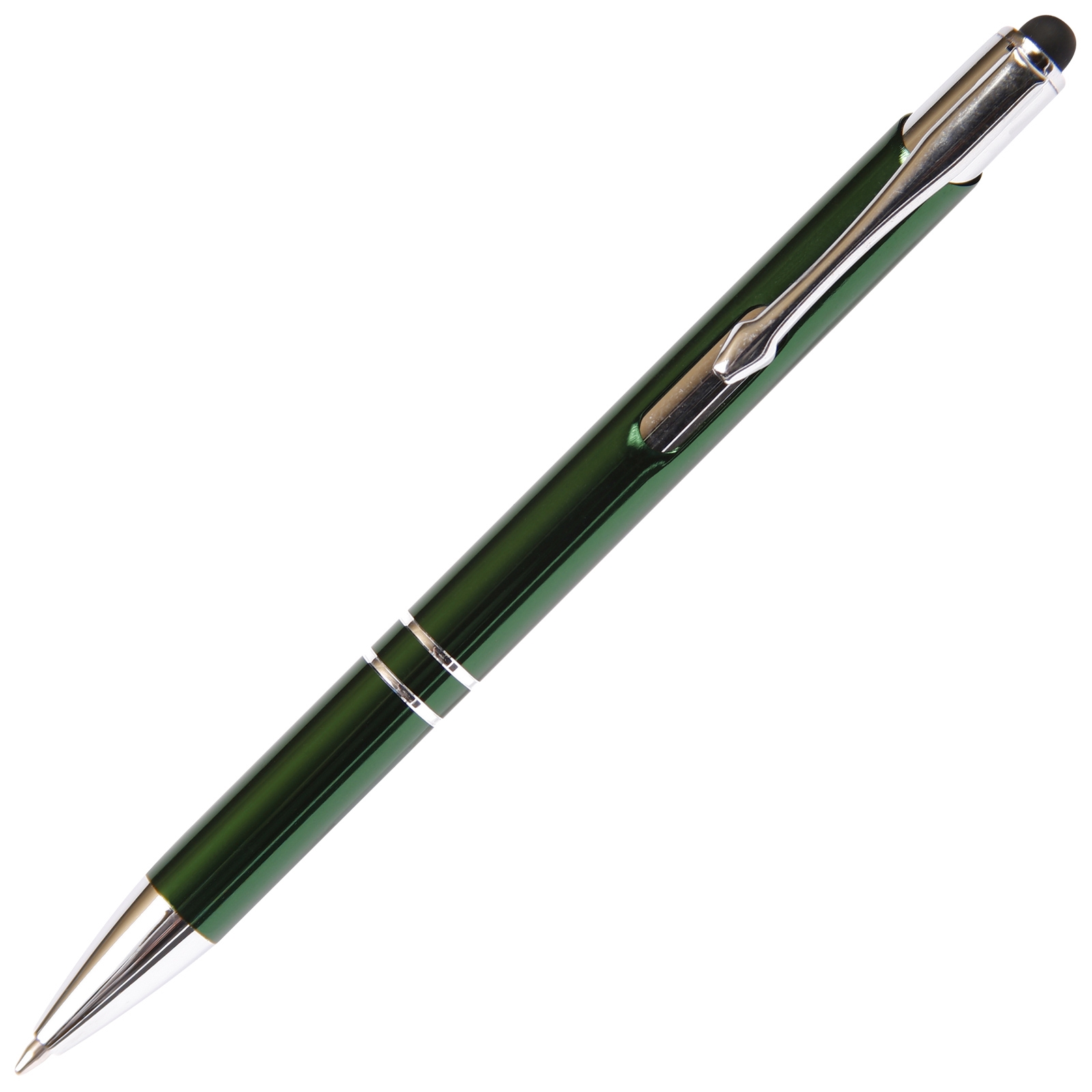 Budget Friendly JJ Ballpoint Pen with Stylus - Green By Lanier Pens