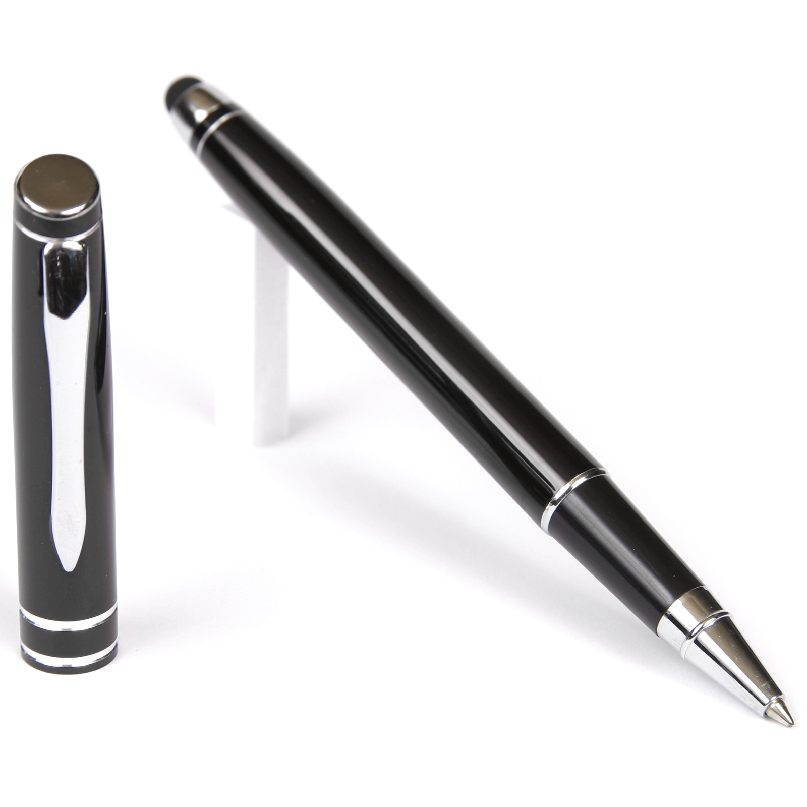 Budget Friendly Black Mercury Rollerball Stylus Pen with Black Medium Tip Point Refill By Lanier Pens