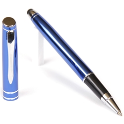 D202 - Blue Rollerball Pen with Stylus
