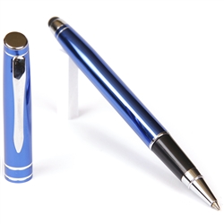 Budget Friendly Blue Mercury Rollerball Stylus Pen with Black Medium Tip Point Refill By Lanier Pens