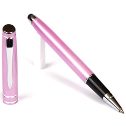 Budget Friendly Pink Mercury Rollerball Stylus Pen with Black Medium Tip Point Refill By Lanier Pens