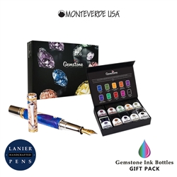 Monteverde MV12373 10 Piece Fountain Pen Ink Bottle Gift Set-Gemstone Collection