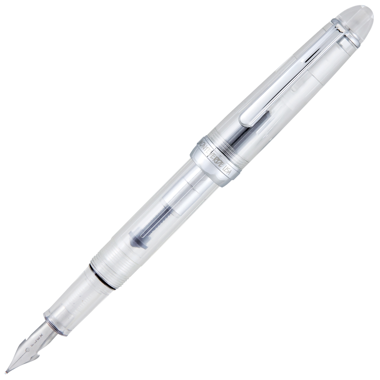 Monteverde Monza 3 Set Crystal Clear Fountain Pen - Clear (MV36799) By Lanier Pens