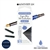 Monteverde G305CB Ink Cartridges Clear Case Gemstone Capri Blue- Pack of 12