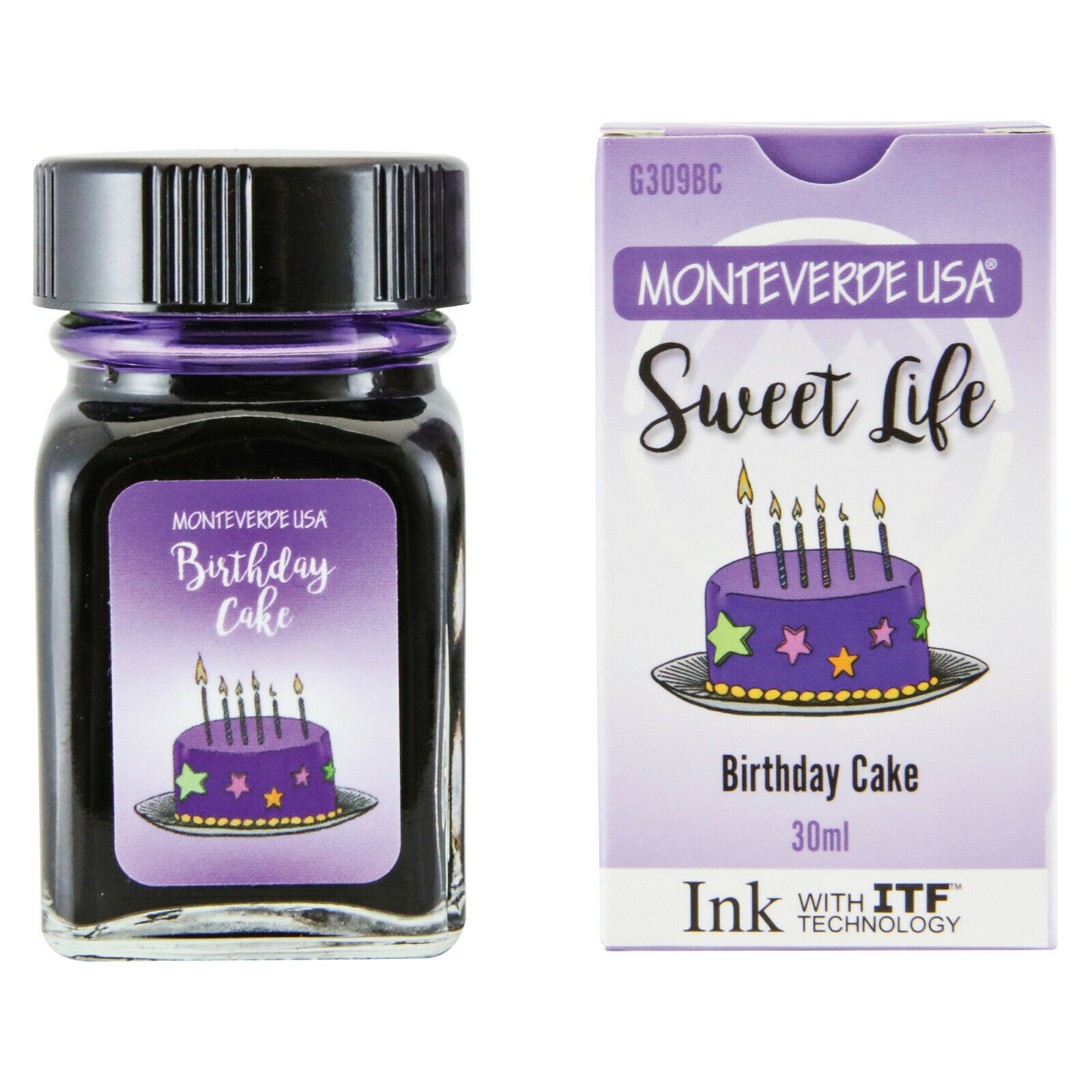 Monteverde G309BC 30 ml Sweet Life Fountain Pen Ink Bottle - Birthday Cake