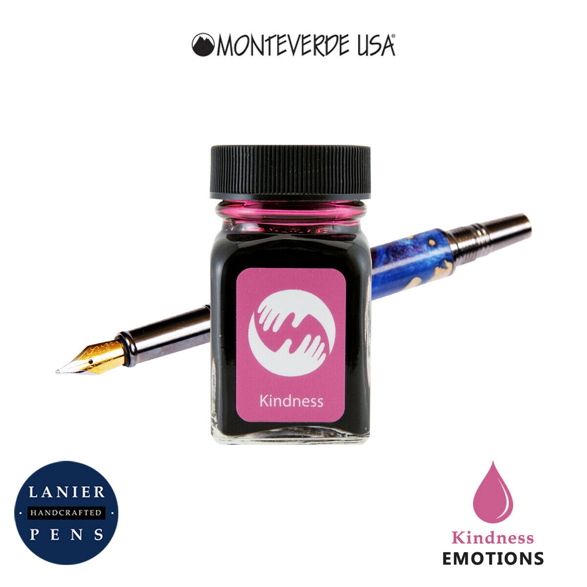 Monteverde G309KP 30 ml Emotions Fountain Pen Ink Bottle- Kindness Pink