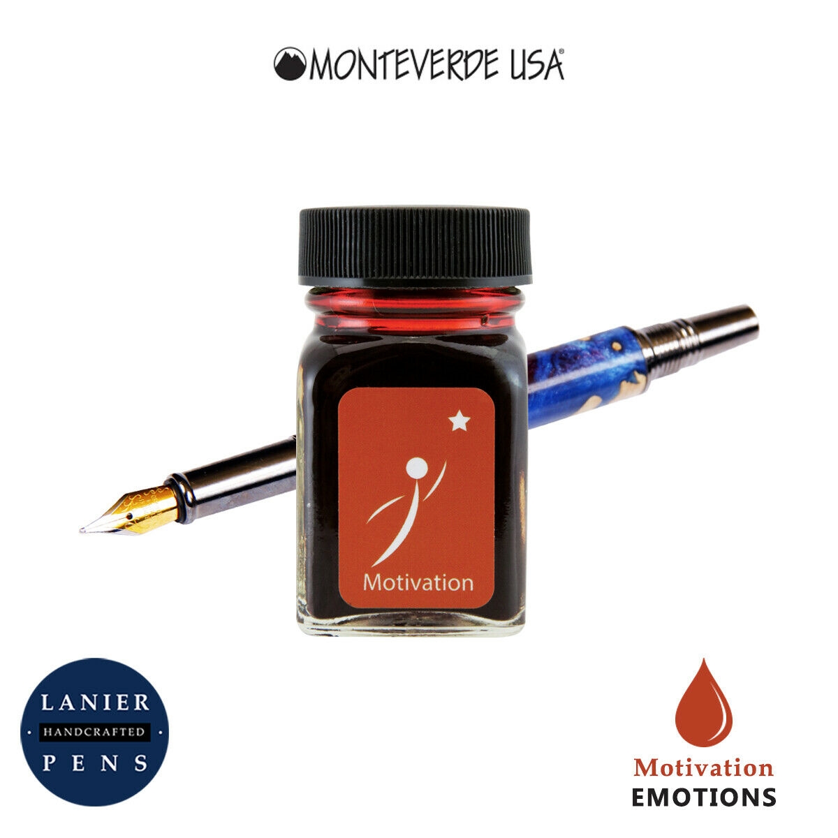 Monteverde G309MR 30 ml Emotions Fountain Pen Ink Bottle- Motivation Orange