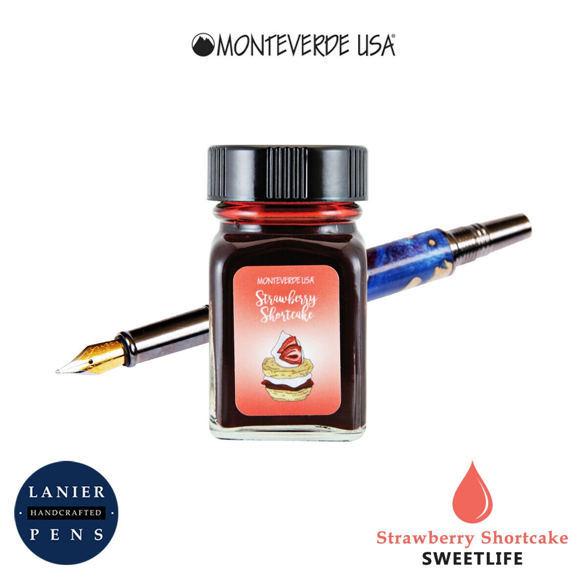 Monteverde G309SS 30 ml Sweet Life Fountain Pen Ink Bottle- Strawberry Shortcake