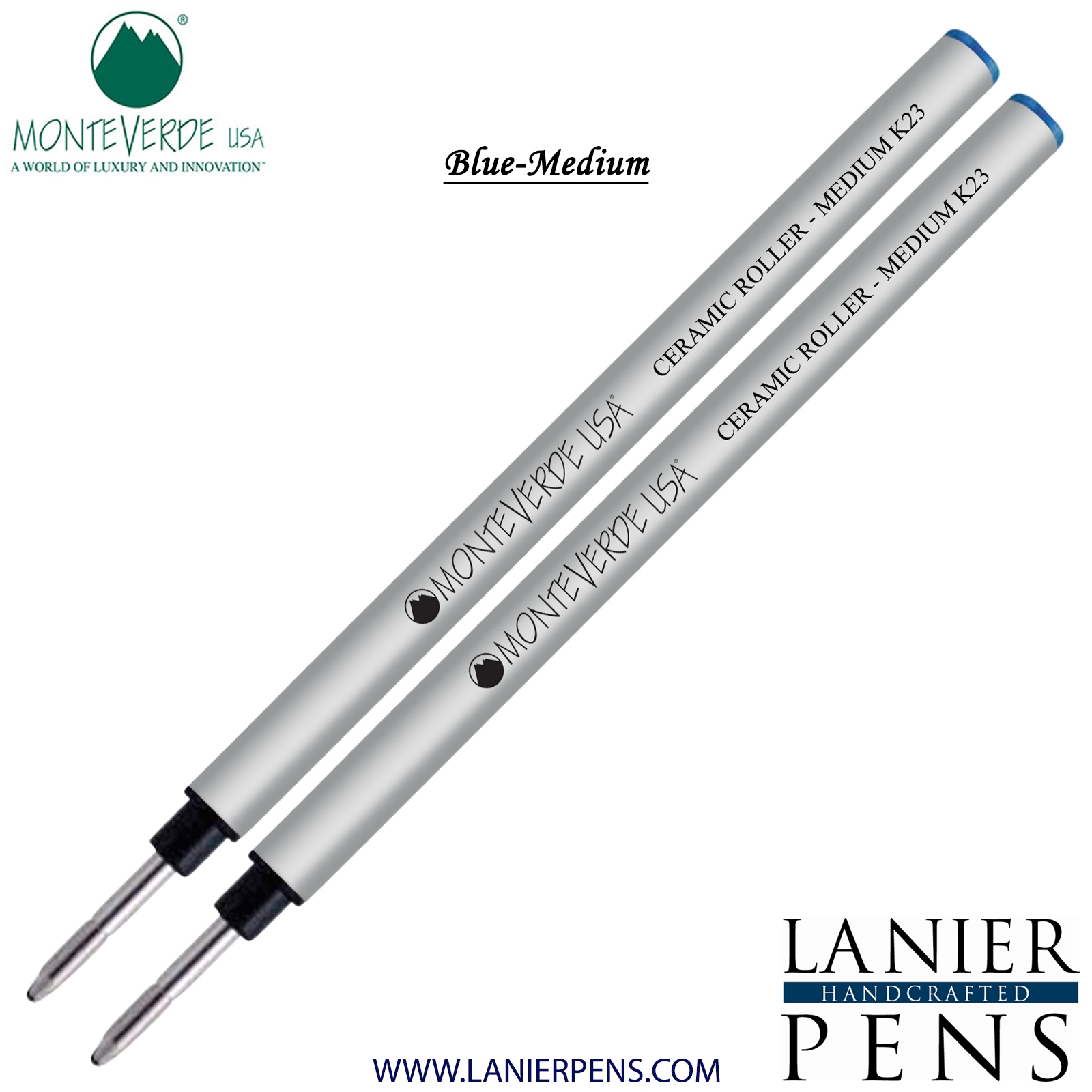 K23 5 Monteverde Rollerball Pen Refills for Pelikan Pens Dark Blue Medium