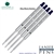 4 Pack - Monteverde Soft Roll Ballpoint W13 Paste Ink Refill Compatible with most Waterman Style Ballpoint Pens - BlueBlack (Medium Tip 0.7mm) - Lanier Pens