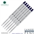 6 Pack - Monteverde Soft Roll Ballpoint W13 Paste Ink Refill Compatible with most Waterman Style Ballpoint Pens - BlueBlack (Medium Tip 0.7mm) - Lanier Pens