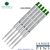 5 Pack - Monteverde Soft Roll Ballpoint W13 Paste Ink Refill Compatible with most Waterman Style Ballpoint Pens - Green (Medium Tip 0.7mm) - Lanier Pens
