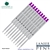 10 Pack - Monteverde Soft Roll Ballpoint W13 Paste Ink Refill Compatible with most Waterman Style Ballpoint Pens - Purple (Medium Tip 0.7mm) - Lanier Pens