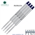 4 Pack - Monteverde Capless Ballpoint W42 Gel Ink Refill Compatible with most Waterman Style Ballpoint Pens - BlueBlack (Fine Tip 0.6mm) - Lanier Pens