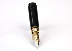 Black & Gold Classic Fountain Pen Nib - Medium Tip