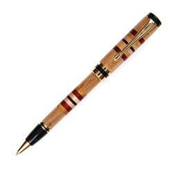 Parker Twist Pen - Maple with Yellow & Red Heart with Ebony Inlays