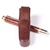 Leather Pen Box Round – Brown Single