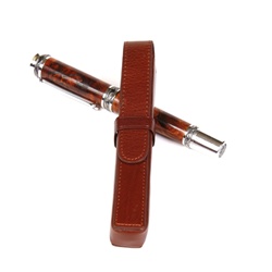 Leather Pen Box – Brown Single
