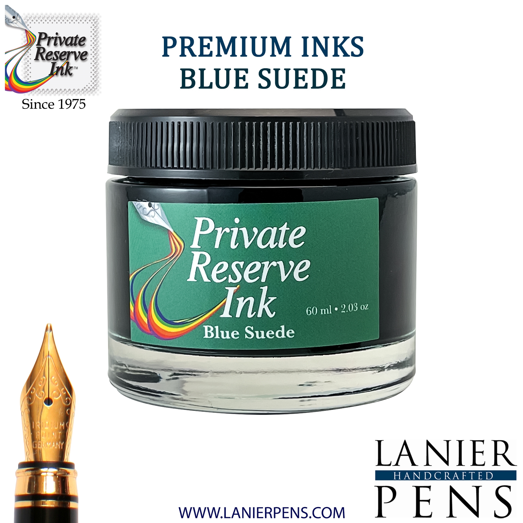 Private Reserve Ink Bottle 60ml - Blue Suede (PR17003)