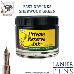 Private Reserve Ink Bottle 60ml - Sherwood Green-Fast Dry Ink (PR17042)