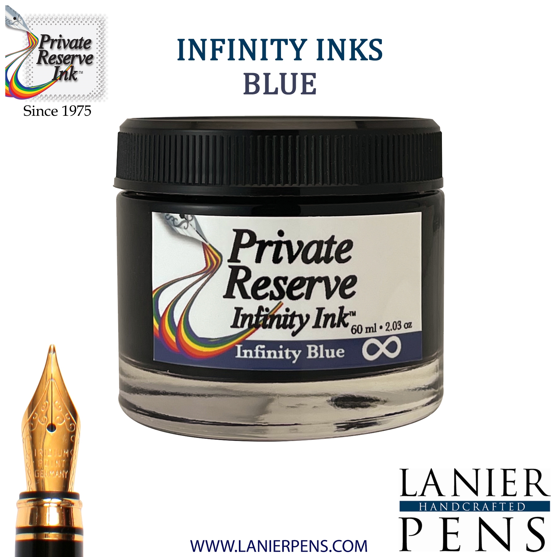 Private Reserve Ink Bottle 60ml - Infinity Blue (with E.C.O. formula), PR17052