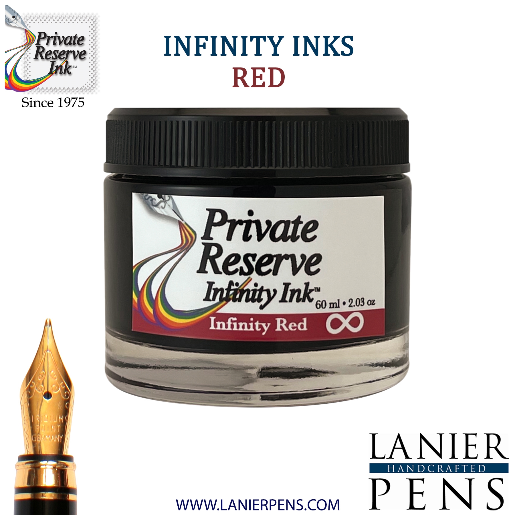 Private Reserve Ink Bottle 60ml - Infinity Red (with E.C.O. formula), PR17053