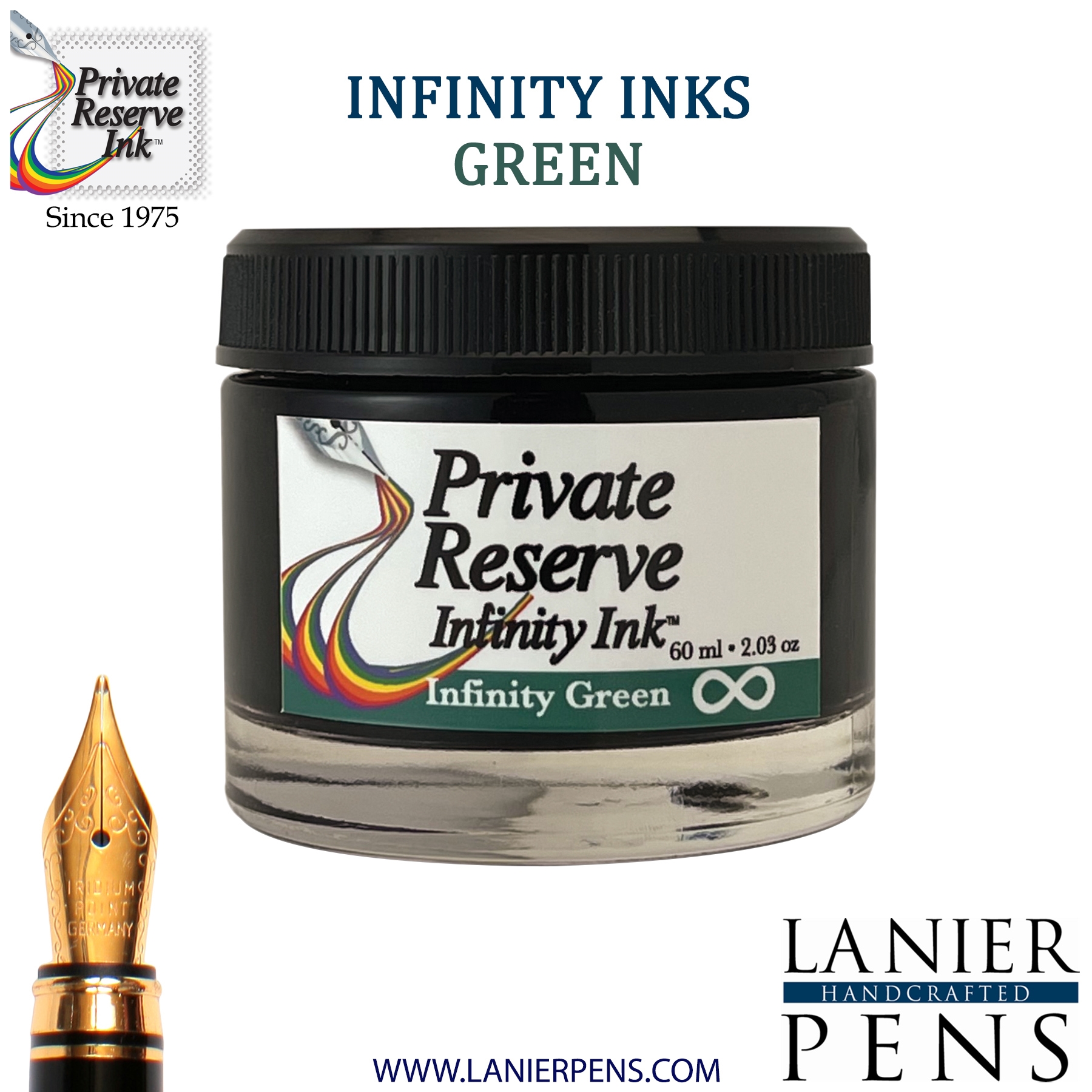 Private Reserve Ink Bottle 60ml - Infinity Green (with E.C.O. formula), PR17054