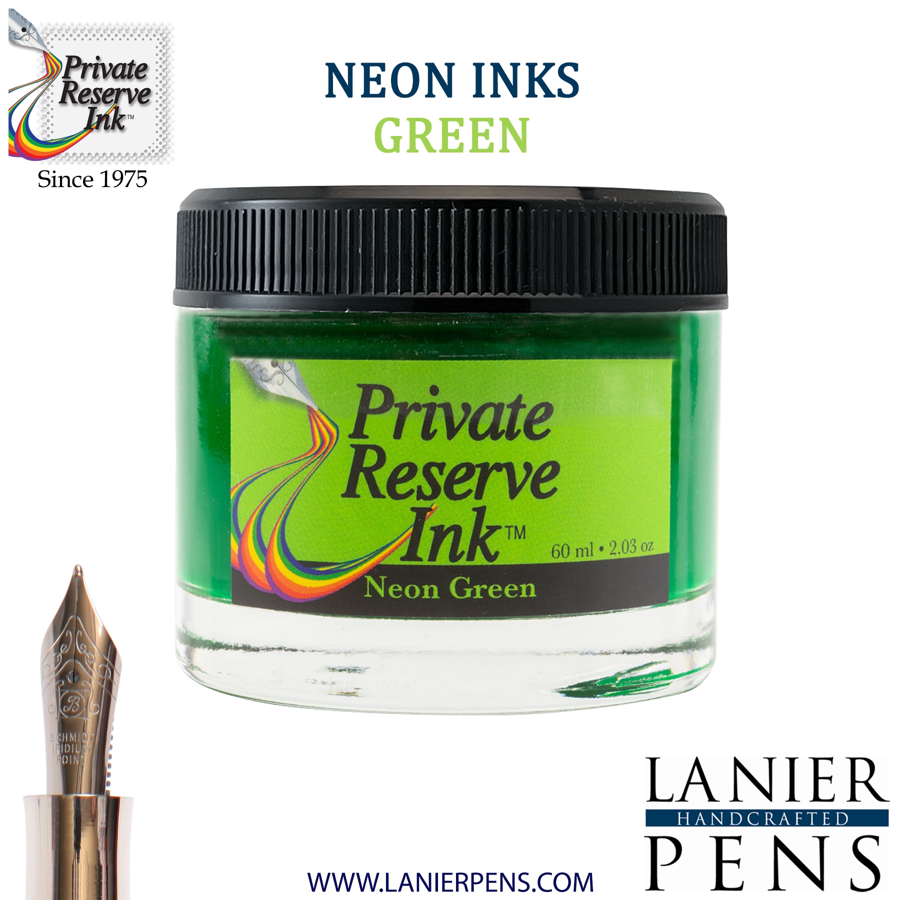 Private Reserve Ink Bottle 60ml - Neon Green (PR17059)