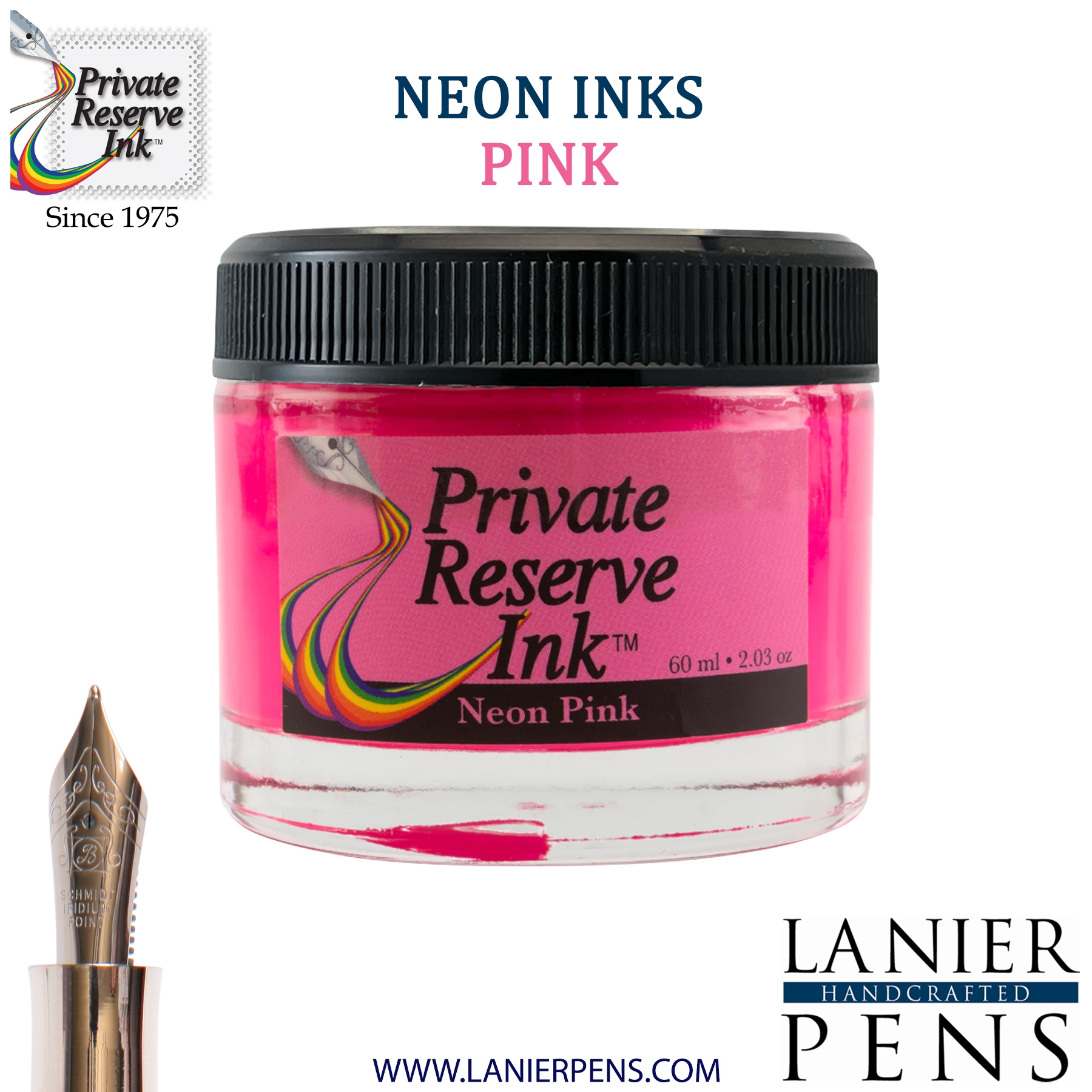 Private Reserve Ink Bottle 60ml - Neon Pink (PR17062)