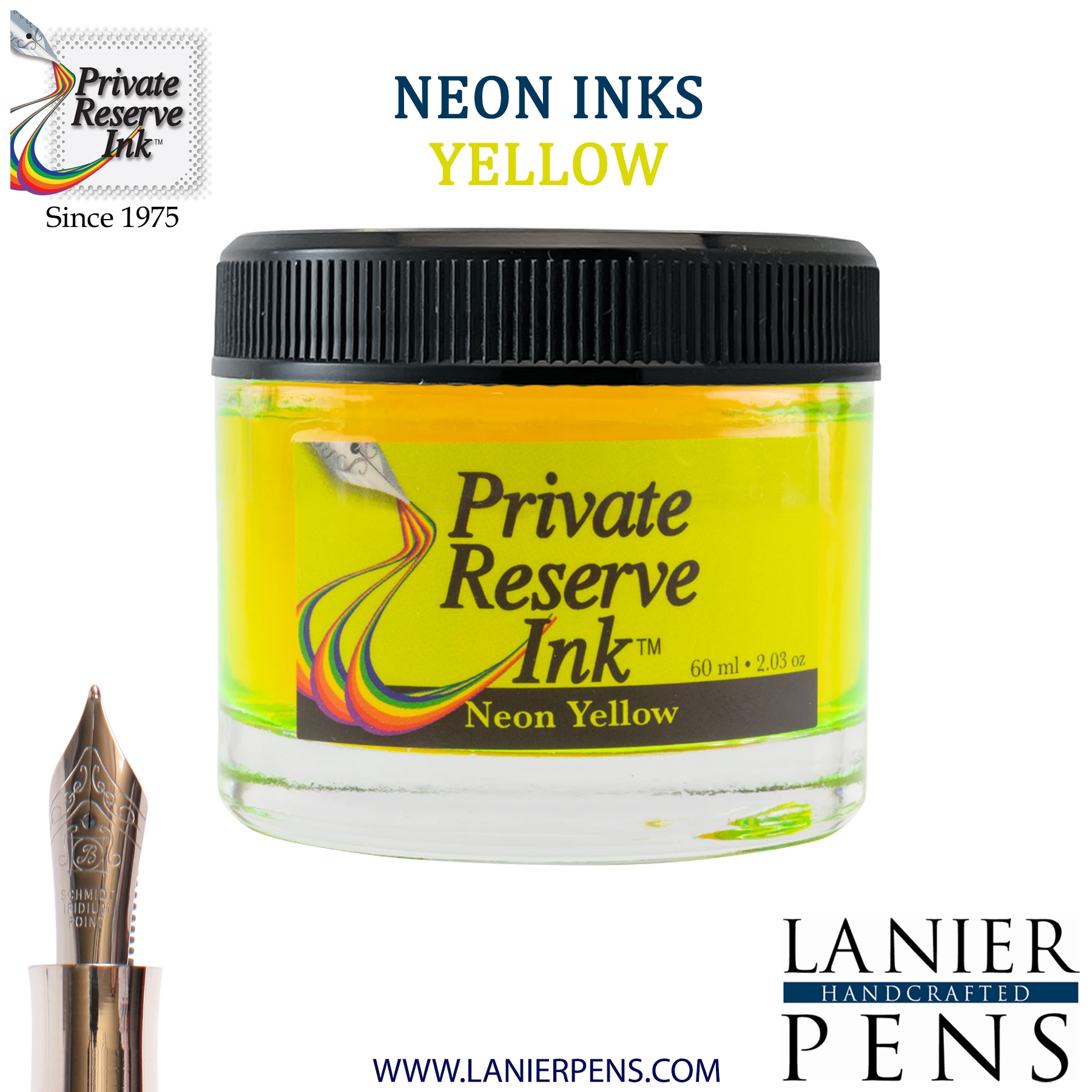 Private Reserve Ink Bottle 60ml - Neon Yellow (PR17063)
