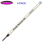 4 Pack - Private Reserve Ink Schmidt 5285 Extra Fine Rollerball Metal Refill - Blue Ink