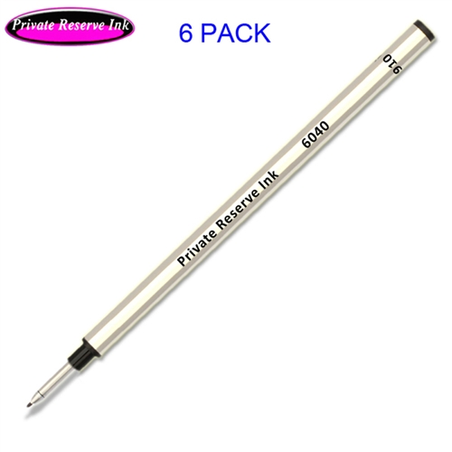 6 Pack - Private Reserve Ink Schmidt 6040 Fiber Tip Metal Refill - Black Ink