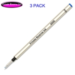 3 Pack - Private Reserve Ink Schmidt 6040 Fiber Tip Metal Refill - Blue Ink