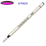 6 Pack - Private Reserve Ink Schmidt 6040 Fiber Tip Metal Refill - Blue Ink