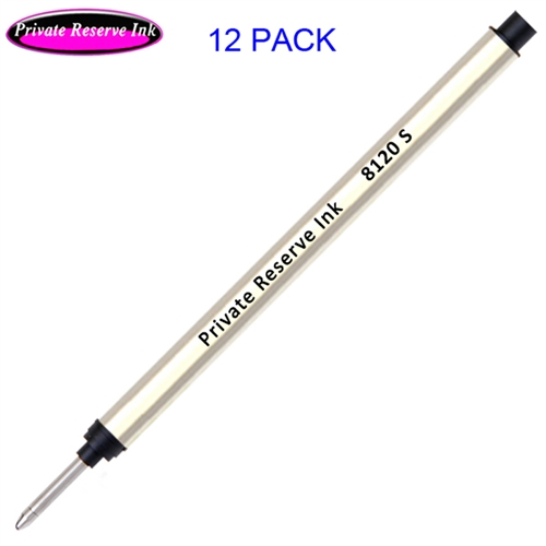 12 Pack - Private Reserve 8120 Capless Rollerball - Black Ink