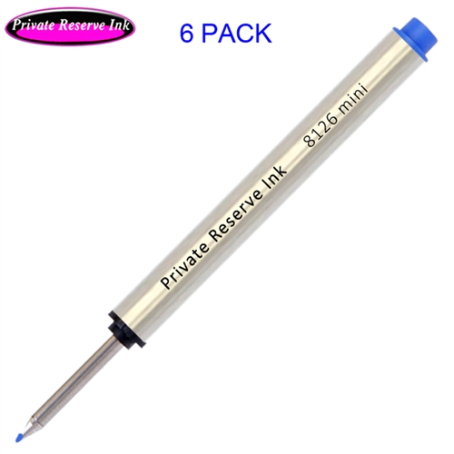 6 Pack - Private Reserve 8126 Mini Capless Rollerball - Blue Ink