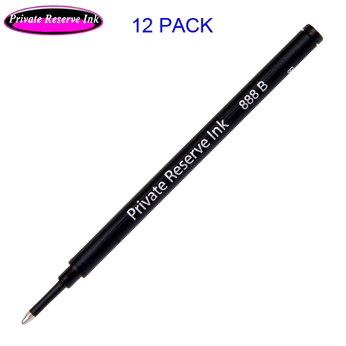 12 Pack - Private Reserve Ink Schmidt 888 Rollerball Refill Black Broad Tip