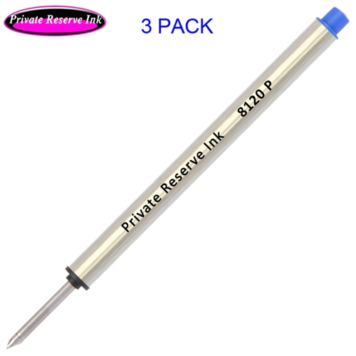 3 Pack - Private Reserve P8120 Capless Rollerball - Blue Ink