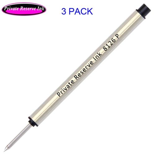 3 Pack - Private Reserve P8126 Capless Rollerball - Black Ink