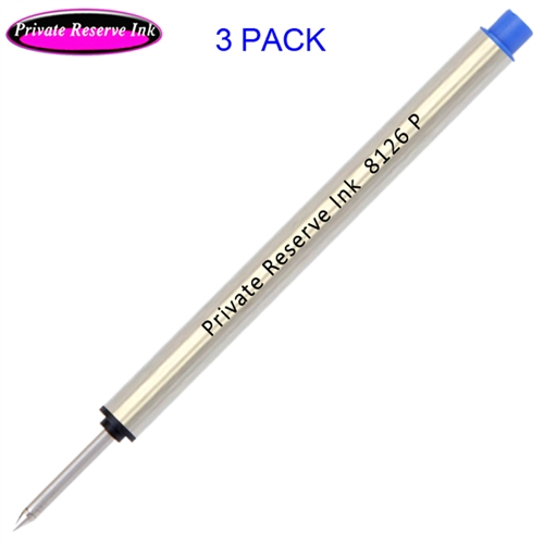 3 Pack - Private Reserve P8126 Capless Rollerball - Blue Ink