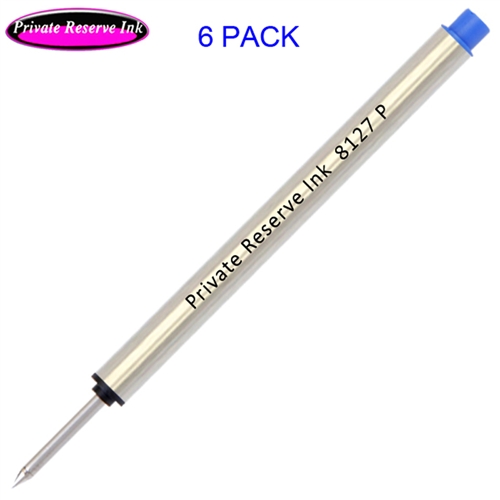 6 Pack - Private Reserve P8127 Capless Rollerball - Blue Ink