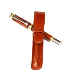 Leather Pen Holder – Brown Single