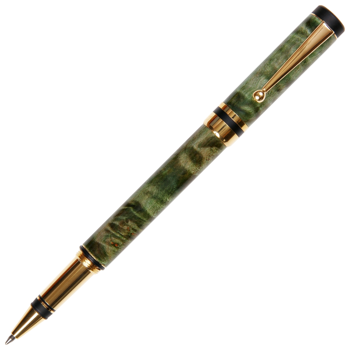 Classic Elite Rollerball Pen - Green Maple Burl