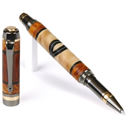 Classic Elite Rollerball Pen - Cocobolo and Maple with Yellow Box Elder