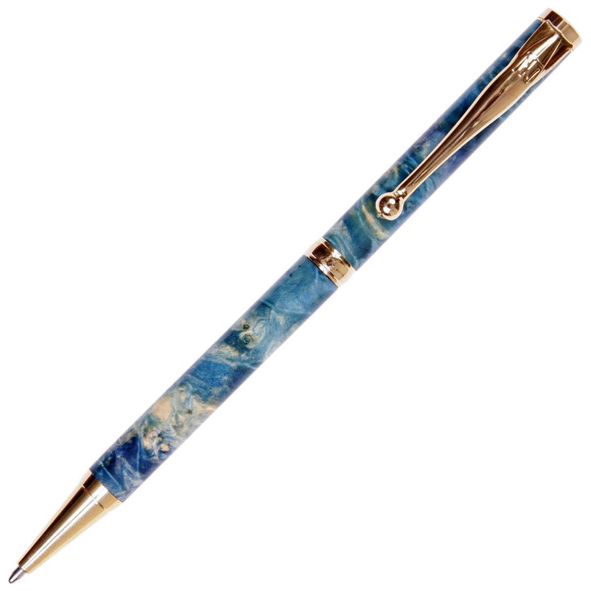 Slimline Twist Pen - Blue Box Elder